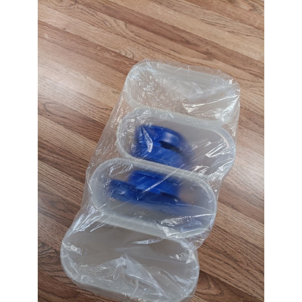 Tupperware Large Spice Containers W/ Blue Lids New